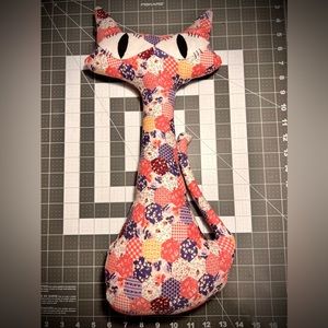 Hippy Kitty Decorative Pillow